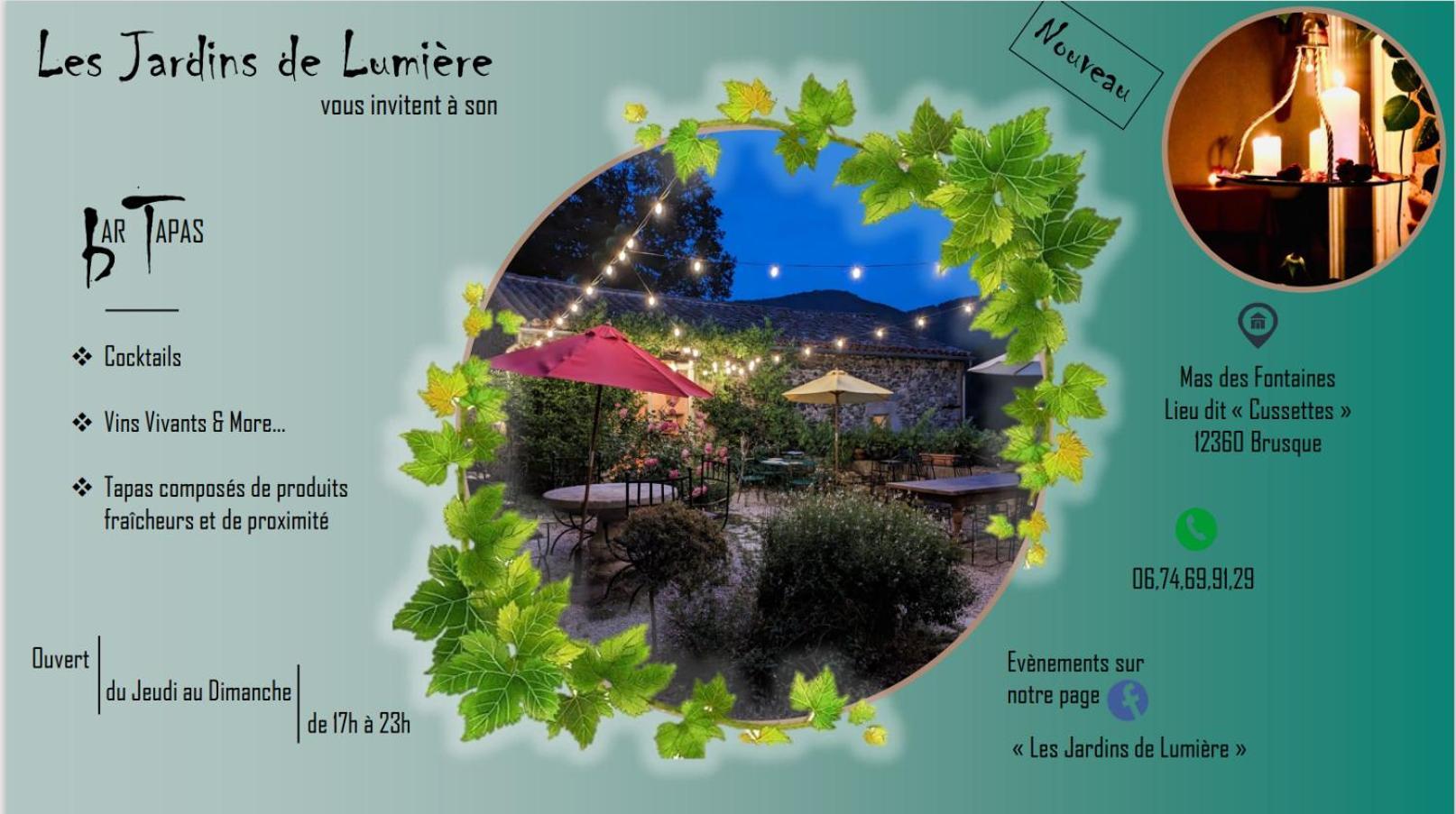 Les Jardins De Lumiere Bed & Breakfast Brusque Eksteriør bilde